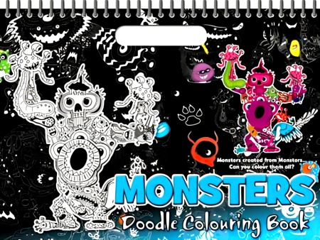 A4 Landscape Doodle Book: Monsters Online Hot Sale