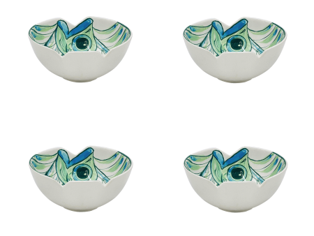 Small Green Romina Fish Bowls (Set of 4) For Discount