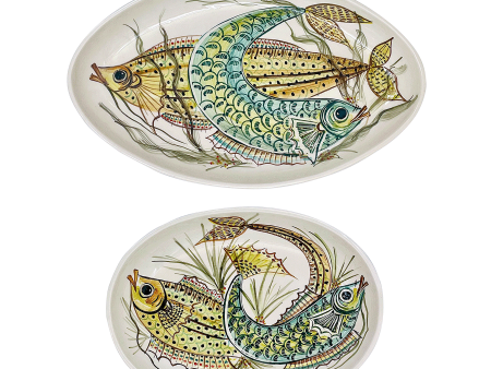 Yellow Aldo Fish Serving Platters (Set of 2) Supply