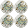 Yellow Aldo Fish Charger Plates (Set of 4) Discount