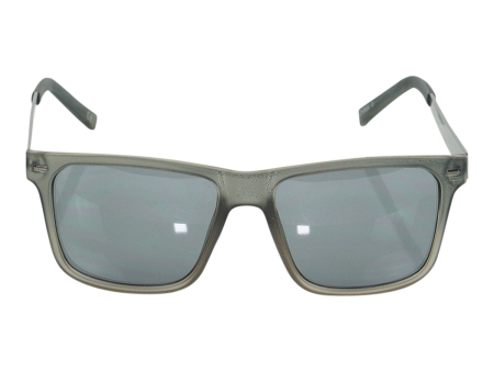 Men s Rectangle Sunglasses Gray White Sale