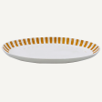 Large Yellow Stripes Oval Platter Supply