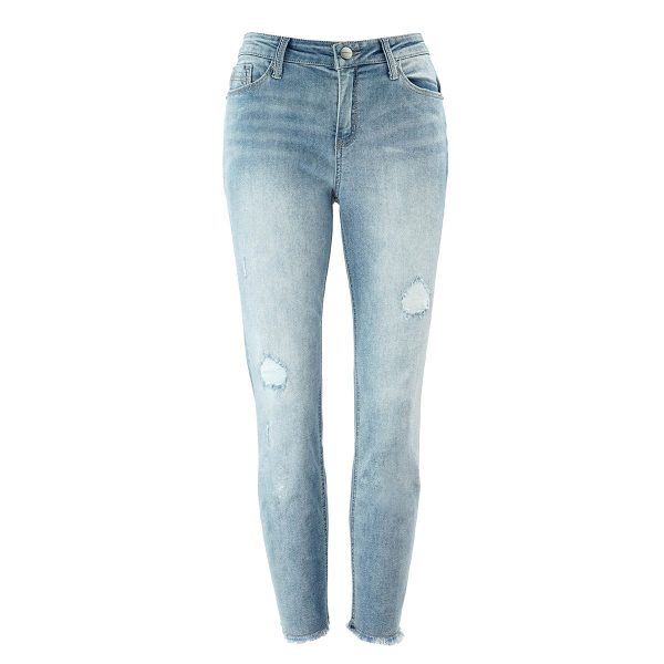 Kenneth Cole New York Women s Jess Skinny Distressed Jeans Online Sale