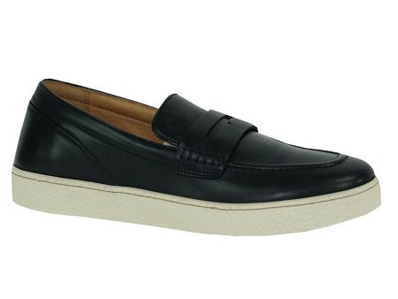 Donald Pliner Men s Murray Slip-on Antique Calf Leather Sneakers Black 8 For Sale