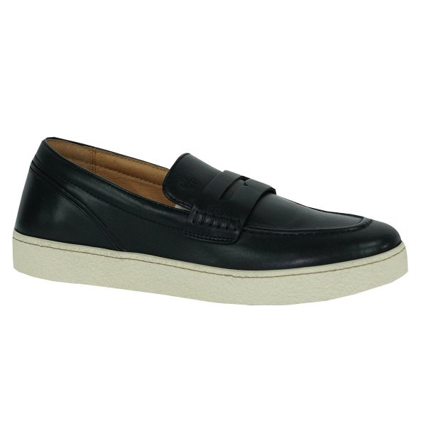 Donald Pliner Men s Murray Slip-on Antique Calf Leather Sneakers Black 8 For Sale