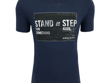 Kenneth Cole New York Men s Stand or Step Graphic T-Shirt Fashion