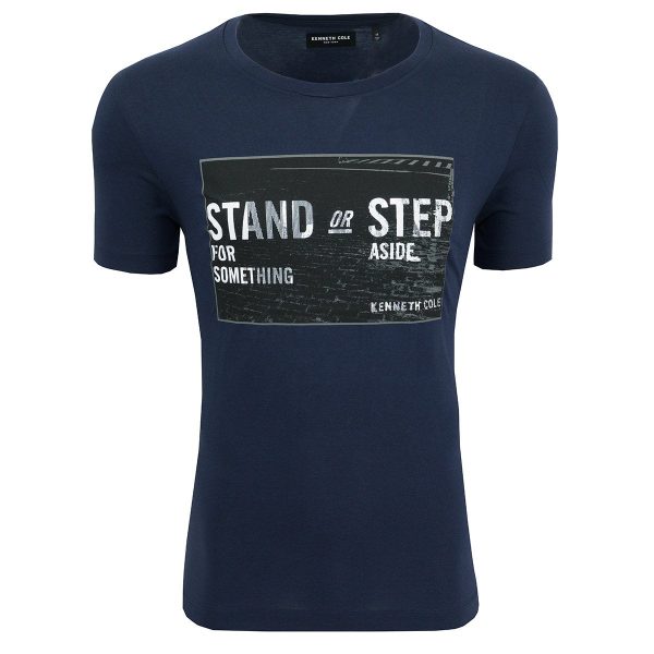 Kenneth Cole New York Men s Stand or Step Graphic T-Shirt Fashion