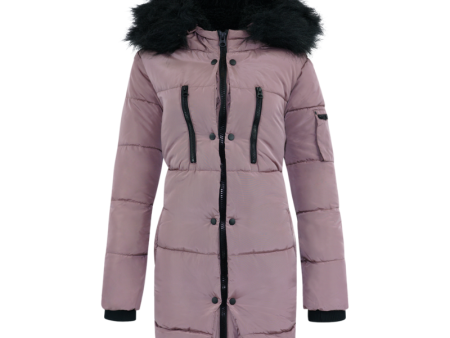 Jessica Simpson Long Puffer Jacket Dusty Pink XL Online now