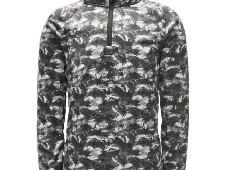 Spyder Little Boys  Limitless Bug Camo Zip T-Neck Top Spyder Camo Black Black For Discount