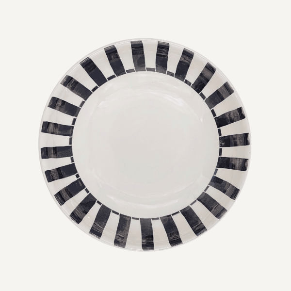 Black Stripes Pasta Bowl Discount