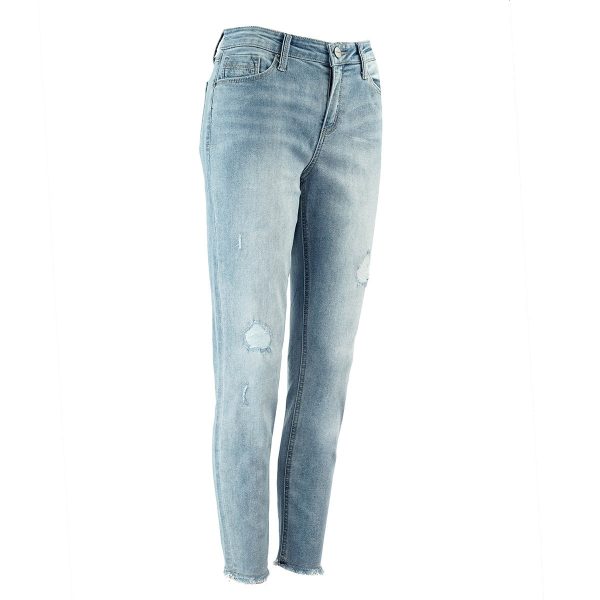 Kenneth Cole New York Women s Jess Skinny Distressed Jeans Online Sale