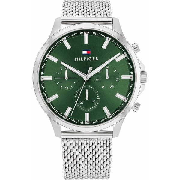 Men s Watch Tommy Hilfiger 1683474 Green Silver Fashion