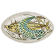 Large Yellow Aldo Fish Oval Platter Online Hot Sale