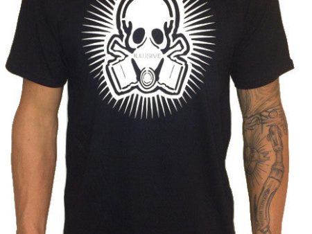 Skullburst Tee Black For Cheap