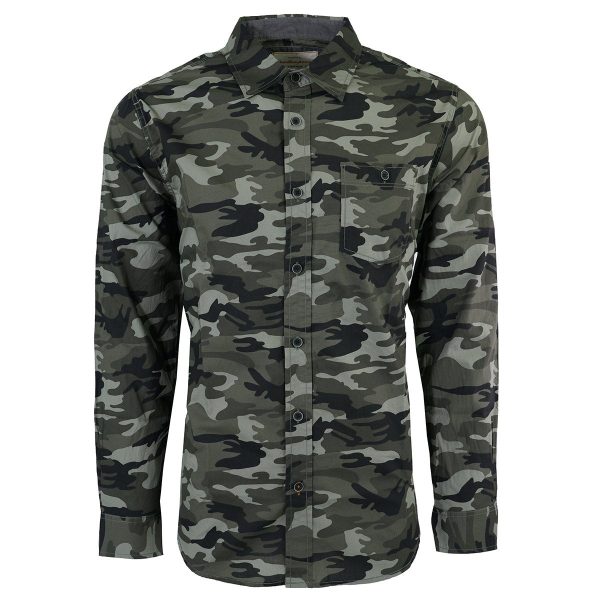 Weatherproof Men s Vintage Camo L S Shirt For Discount