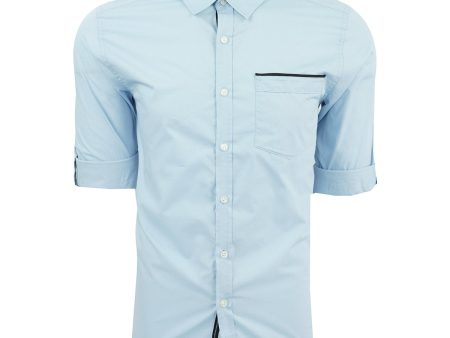 Kenneth Cole Reaction Men s Solid Roll Up L S Shirt Discount