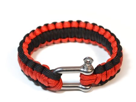 Paracord - Red & Black Stripe Online