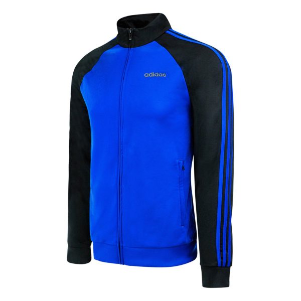 adidas Men s Essentials 3-Stripes Color Blocked Tricot Track Jacket For Discount