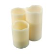 Flameless Vanilla Scented Candle Set (3) Supply