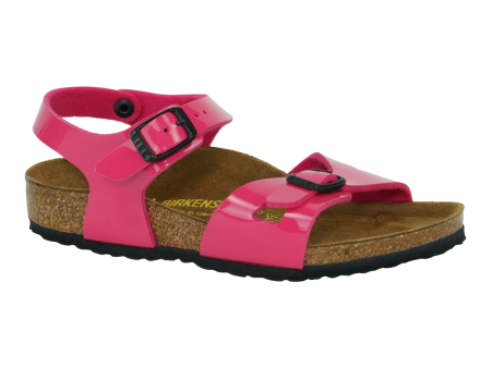 Birkenstock Kids Rio Birko-Flor Sandals Pink Patent 27 N Hot on Sale