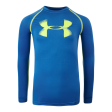 Under Armour Boys  Heatgear Fitted Big Logo L S Shirt For Cheap