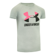 Under Armour Girl s Two Tone Big Logo S S T-Shirt For Sale