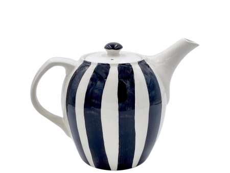 Black Stripes Teapot Discount