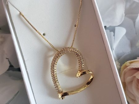 Heart Diamante Necklace Online Hot Sale