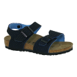 Birkenstock Kids  New York Sandals Birko-Flor Octopus Blue Black 26 N Sale