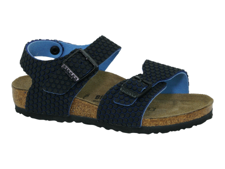 Birkenstock Kids  New York Sandals Birko-Flor Octopus Blue Black 26 N Sale