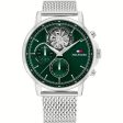 Men s Watch Tommy Hilfiger 1692157 Green Silver For Discount