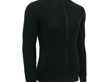 Kenneth Cole New York Men s Mock Neck Full Zip Sweater Black M Supply