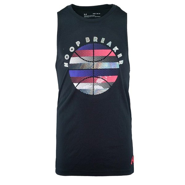 Under Armour Girl s Hoop Breaker Sleeveless Shirt Black M Fashion