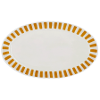 Large Yellow Stripes Oval Platter Supply