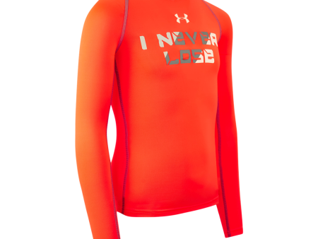 Under Armour Boys  Heatgear Fitted  I Never Lose  L S Shirt For Sale