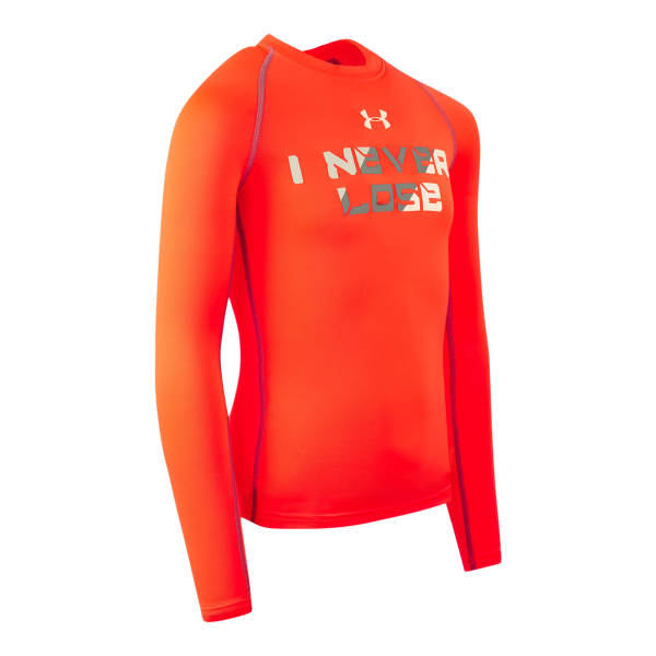 Under Armour Boys  Heatgear Fitted  I Never Lose  L S Shirt For Sale