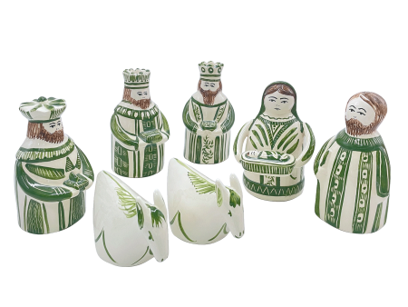 Green Nativity Set (7 Piece) Sale