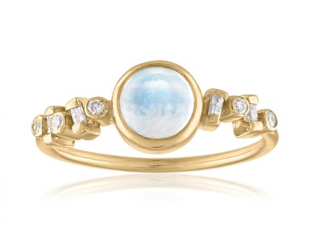 Moonlight Moonstone and Diamond Ring Online Sale