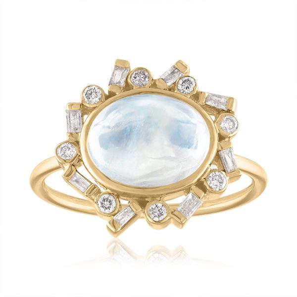 Jubilee Moonstone and Diamond Ring Discount