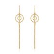 Gold and Diamond Linear Earrings Online Hot Sale