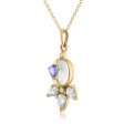 Petite Moonstone Pendant with White Topaz Discount