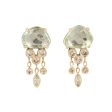 Light Green Sapphire & Diamond Jellyfish Earrings on Sale