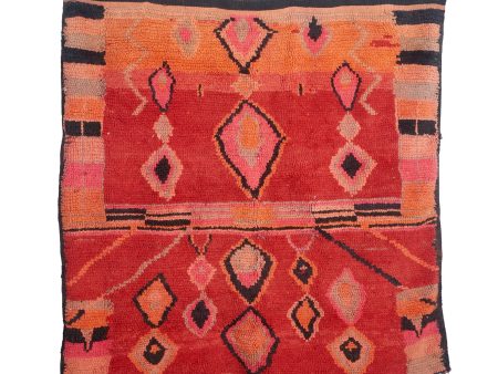 Vintage Red & Orange Abstract Rug Online Hot Sale