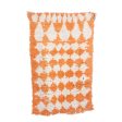 Orange & White Checker Rug For Sale