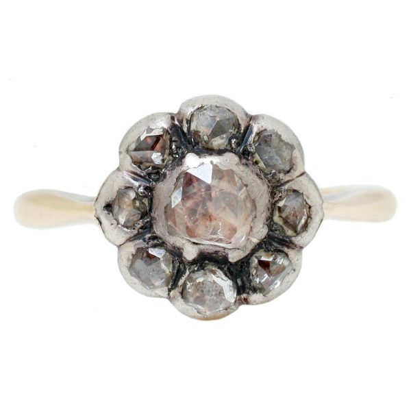 Georgian Diamond Flower Ring Online now