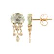 Light Green Sapphire & Diamond Jellyfish Earrings on Sale