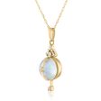 Moonlight Moonstone and Diamond Pendant on Sale