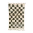 White & Gray Checkerboard Rug For Discount