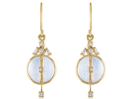 Moonstone and Diamond Moonlight Earrings Discount