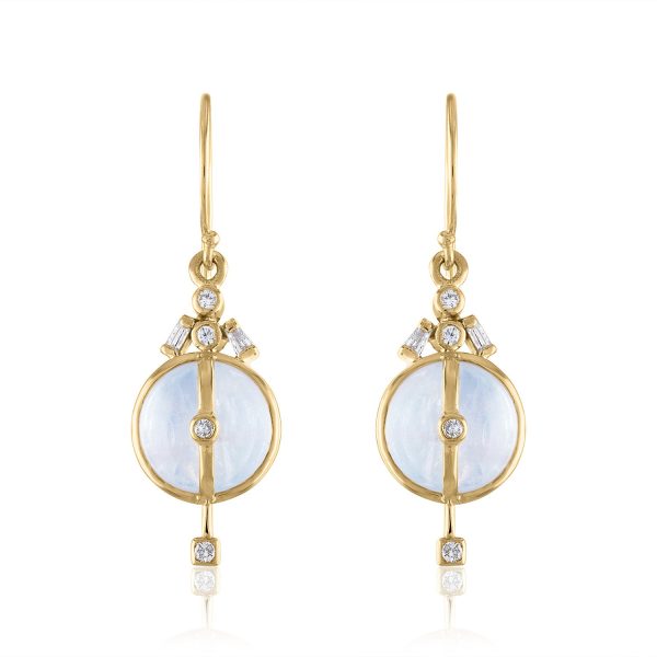 Moonstone and Diamond Moonlight Earrings Discount